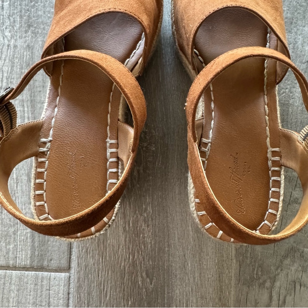 Universal Thread Brown Wedge Sandals with Ankle Strap - Picture 8 of 10